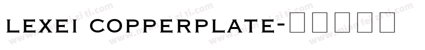 lexei copperplate字体转换